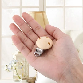 Clip para Chupete Broches para Amuletos Madera Hierro Clip para Troncos Clip Decorativo 3 Agujeros Lindo 10 Piezas Lote Redondo Color para Troncos Adorable Madera Madera Leña