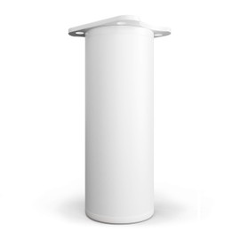 Sossai White Furniture Feet MFR1, Set of 8, 120 mm Height, Height Adjustable, Round Profile, Diameter 40 mm, Perfect for Shelves and Storage Furniture