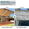 ECOOPTS 3'x12' Retractable Wave Sun Shade Canopy Pergola Cover Shade
