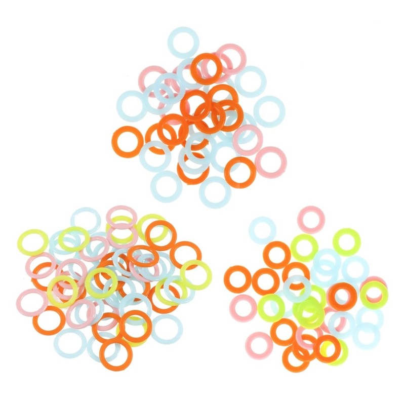NUOBESTY 300pcs Circle Knitting Stitch Markers Set Crochet Marker Ring