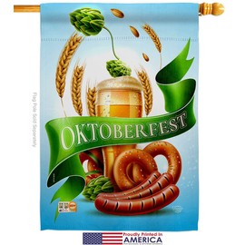It Oktoberfest House Flags Pack Beverages Beer Happy Hour Game Pong Party Ale Lager Craft USA Embroidery Small Decorative Gift Yard Banner Made In 28 X 40