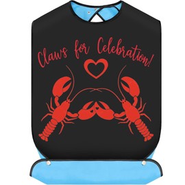 BWWKTOP Crawfish Bibs For Adults Lobster Bibs With Crumb Catcher Crawfish Party Bibs Lobster Bibs For Wedding (Claws for Celebration)