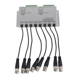 QANYEGN 8Ch HD Bnc Male to UTP Cable Transceiver Adapter, CCTV Passive Video Balun, Video Balun Passive for Camera System