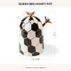 MACKENZIE-CHILDS Ceramic Queen Bee Honey Pot with Lid, Beehive Decor