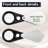 Jewelers Loupe Magnifier, Foldable Jewelry Loupe 10X + 25X, Eye