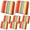 Geyoga 8 Pcs Patio Stretch Sofa Cushion Covers Outdoor Cushion