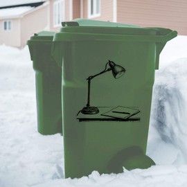 Extra Large 460mm 'Writers Desk Lamp' Transparent/Clear Sticker Decal for Windows/Cars/Walls (DC00129119)