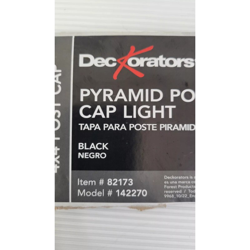 Deckorators 4" x 4" Solar LED Plastic Deck Post Cap