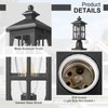 Darkaway Outdoor Post Lights, Exterior Post Lantern Lamp Waterproof Aluminum