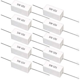 Audiophan Cement Resistor 5W 1Ω Tolerance ±5% 10 Pack