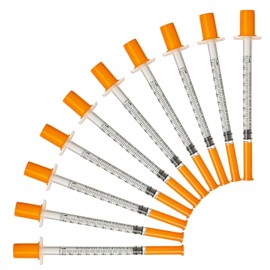 SKXZK 1ml/cc 30G Plastic Multi-Purpose Measuring Tools, Individually Packed (100 Pack)