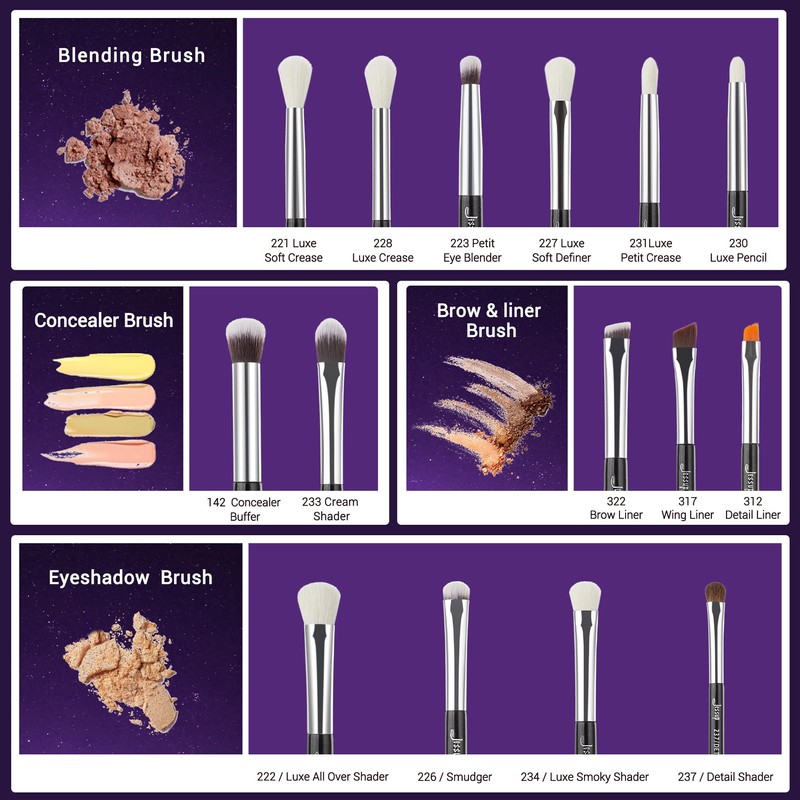 Jessup T177 Eye Makeup Brush Set Makeup Brush Cosmetic Brush
