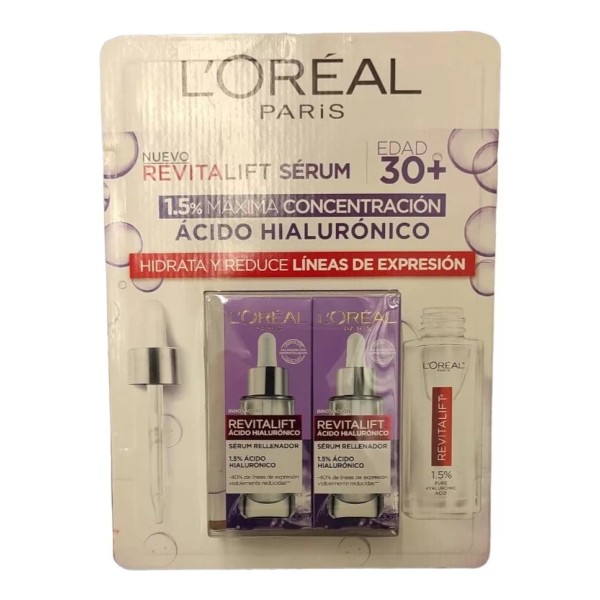 L'Oréal Paris Sérum L'oréal Revitalift Ácido Hialurónico 2 Pzas De 30 Ml