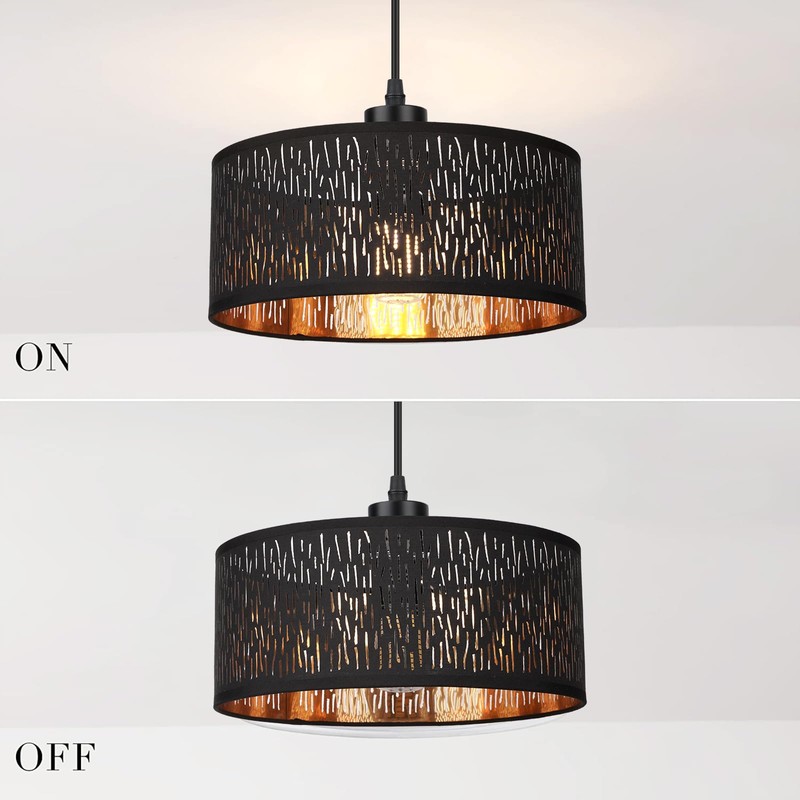 FRIDEKO HOME Pendant Light Black Gold Modern Pendant Light Ceiling