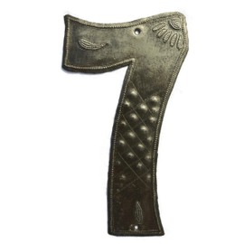 Metal House Numbers, Haiti Recycle Oil Drums, 7.62 Inches, Home Decor, Curb Appeal, Haitian (7)