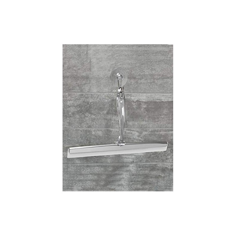 iDesign Zia Metal and Plastic Bathroom Squeegee for Shower, Glass