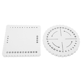 Kodrily Friendship Bracelet Maker, EVE Friendship Bracelet Board, White Weaving Disk Loom Small Braiding Disks Disc Hand Rope Weaving Loom 2Pcs for Fine Thread Wire Beading