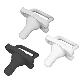 Dr. Brown's HappyPaci 100% Silicone Pacifier 0-6m, BPA Free, Black, Cool Gray, White, 3 Pack