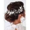 Unicra Flores de novia para el pelo de la boda
