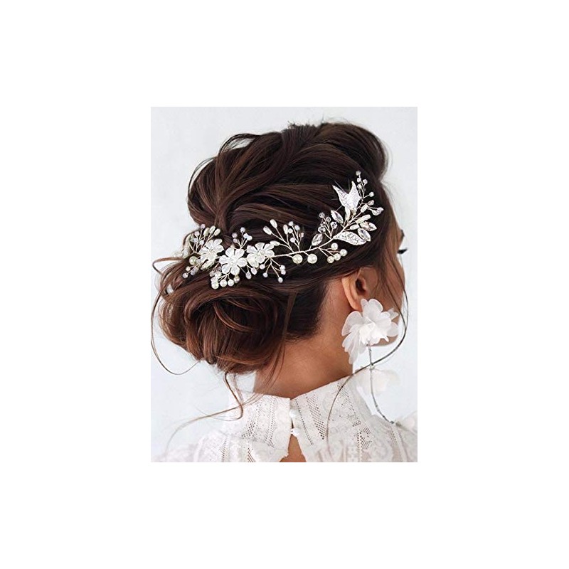 Unicra Flores de novia para el pelo de la boda