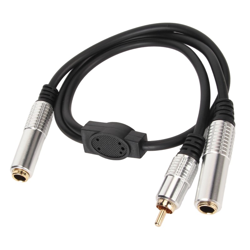 6.35mm Female to 6.35mm Female RCA Cable Gold Plated Sound