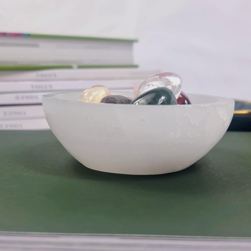 Heimtex Heimtex Selenite Crystal Bowl - Round Selenite Crystal Cleansing