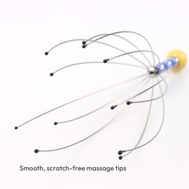 GEN'C BÉAUTY 2-Pack Scalp Scratcher Massager Tools – Metal Wire Head Massager with Rounded Tip Ball Handles