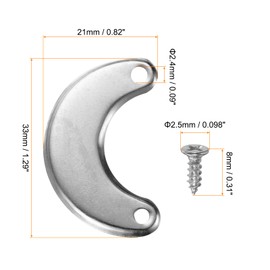 QUARKZMAN Pack of 50 Picture Frames Back Wall Hardware Clips with 50 Pieces Screws Rotary Knob Mounting Kit Picture Frame Back Wall Clips for Hanging Pictures Drawing, Silver