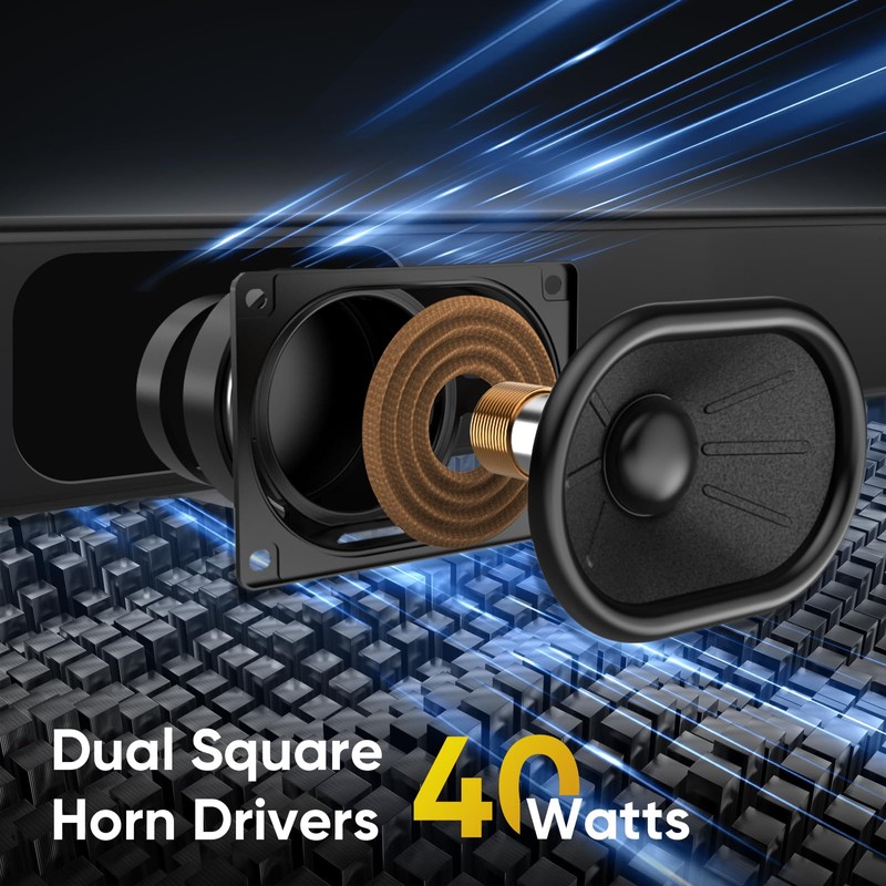 RIOWOIS Sound Bar for Smart TV, Soundbar for TV with