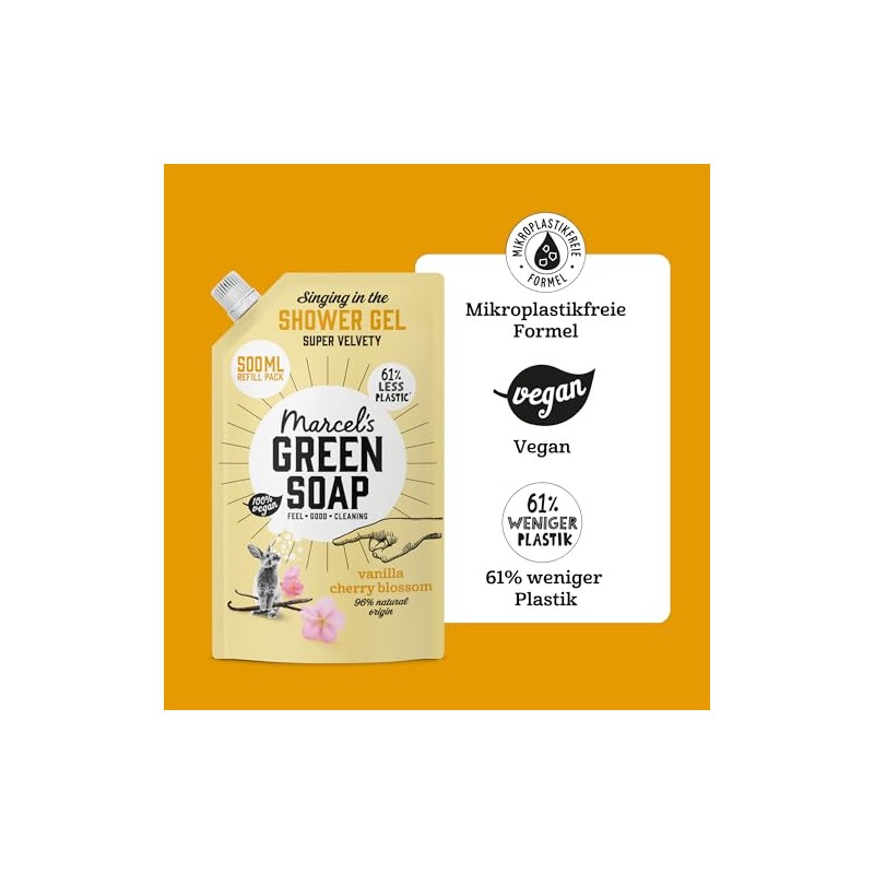 Marcel's Green Soap - Duschgel Vanille & Kirschblüte - Waschlotion
