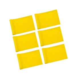 KINGTOP Golf Flag 8x6 Inch - Plain Yellow, 420D Nylon, Tube Inserted - Mini Practice Putting Green Flags for Yard, 6-Pack