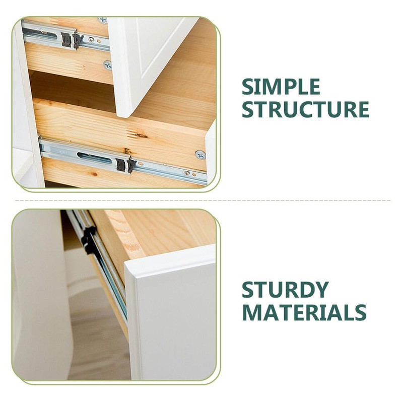 Uonlytech Cabinet Drawer Slides, 1 Set Drawer Guide Slides Furniture