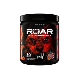 Rule 1 R1 Roar - Pre-Workout Powder with Creatine, Beta-Alanine, Citrulline, Electrolytes & Caffeine (30 Servings, Fruit Punch)