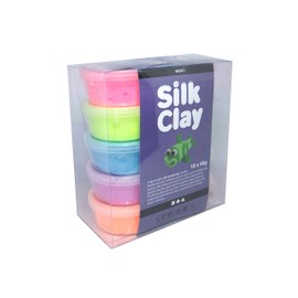 Creativ Silk Clay | 10x 40g Tubs | Assorted Colours