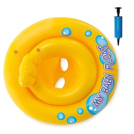Horolas Baby Swimming Pool Floats, Toddler Swimming Float Baby Inflatable Swim Seat Trainer Seat Infant Float Swim Ring with Manual Pump Baby Floats for Swimming 0 12 Months
