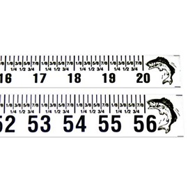 Oregon Rule Co. Big Fish Adhesive Backed Rules – 20 Inch Long and 56 Inch Long – Left to Right (Clear)