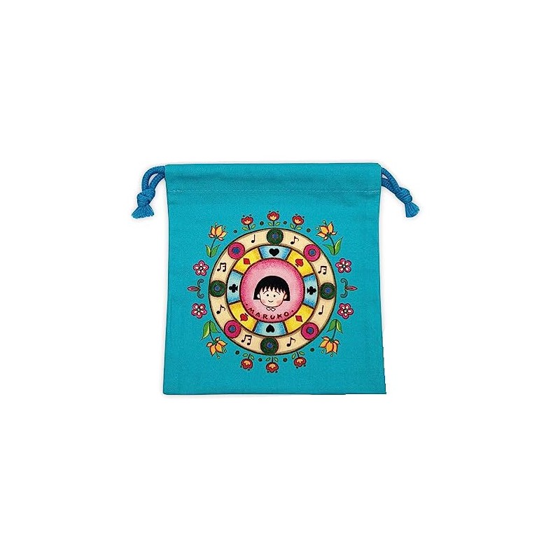 Toshin Pack CM-KI528 Chibi Maruko-chan Drawstring Bag (Like Blue Sky)