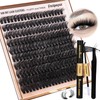 Focipeysa Eyelash Extension Kit, 200pcs 80D Mink Fur False Eyelashes,