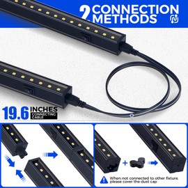 Barrina Barrina Plant Grow Lights, 5000K Full Spectrum Daylight White, T5 LED Grow Light Strips, 1ft Growing Lamp with Magnetic Bar, Plant Lights for Indoor Plants, Greenhouse, Black Cover, Linkable, 8 Packs