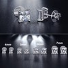 Mens Earrings Stud Mens Earrings Men Diamond Earrings Square Stud