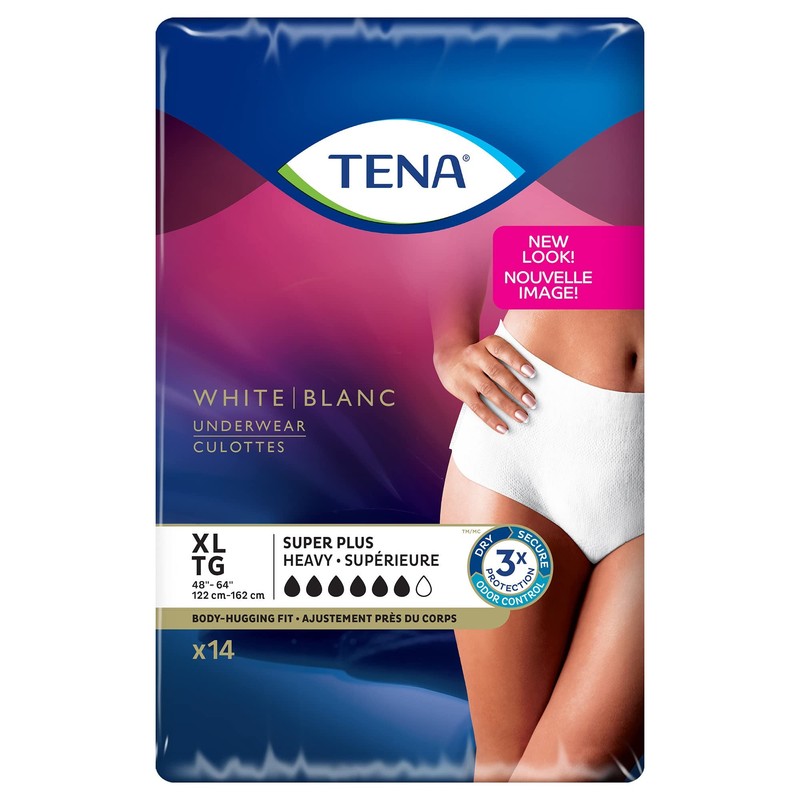 TENA Women Super Plus Underwear, Incontinence, Disposable, Heavy Absorbency, XL,