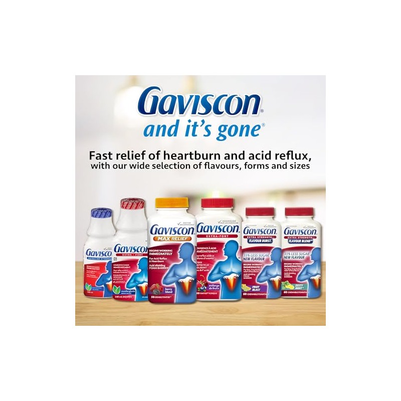 Gaviscon Extra Strength Cherry Count Chewable Foamtabs