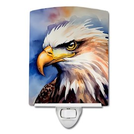 Caroline's Treasures Eagle Ceramic Night Light Compact, UL-Certified, Ideal for Bedroom, Bathroom, Nursery, Hallway, Kitchen, 6x4x3, Multicolor