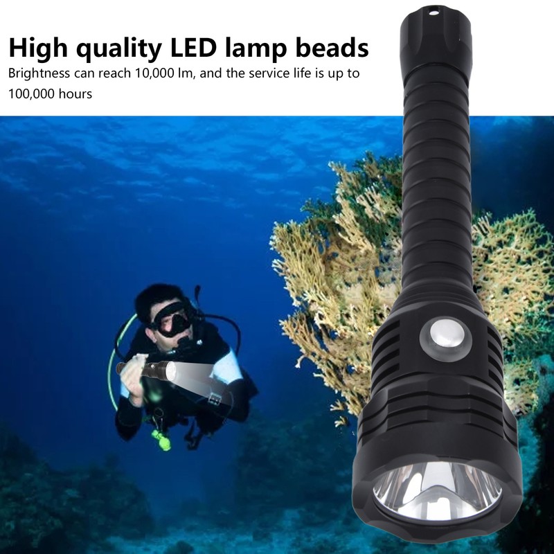 Dive Light 10000LM XHP70 Diving Flashlight Waterproof Dive Torch with