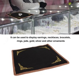 HERCHR Black Velvet Jewellery Display Cloth 29 x 30 cm / 11.41 x 11.81 inches Double-Sided Jewellery Cloth for Rings Earrings Bracelet Watch Necklace Display