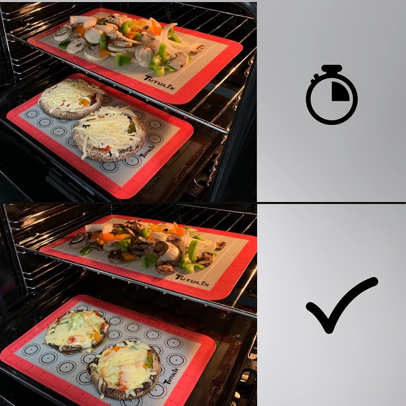 Tutulix Tapetes para hornear antiadherentes reutilizables lavables libres de BPA