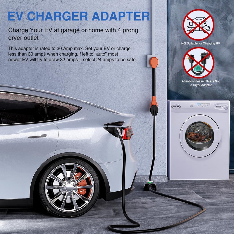 Nilight EV Adapter Cord 30 Amp to 50 Amp 4