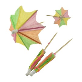 HAHIYO Decorative Cocktail Umbrella,Cupcake Toppers Drink Umbrella Toothpicks for Party,Hotel, Restaurant,Tiki Bar,Hawaiian Party Octagon 4Inch 50 Pcs