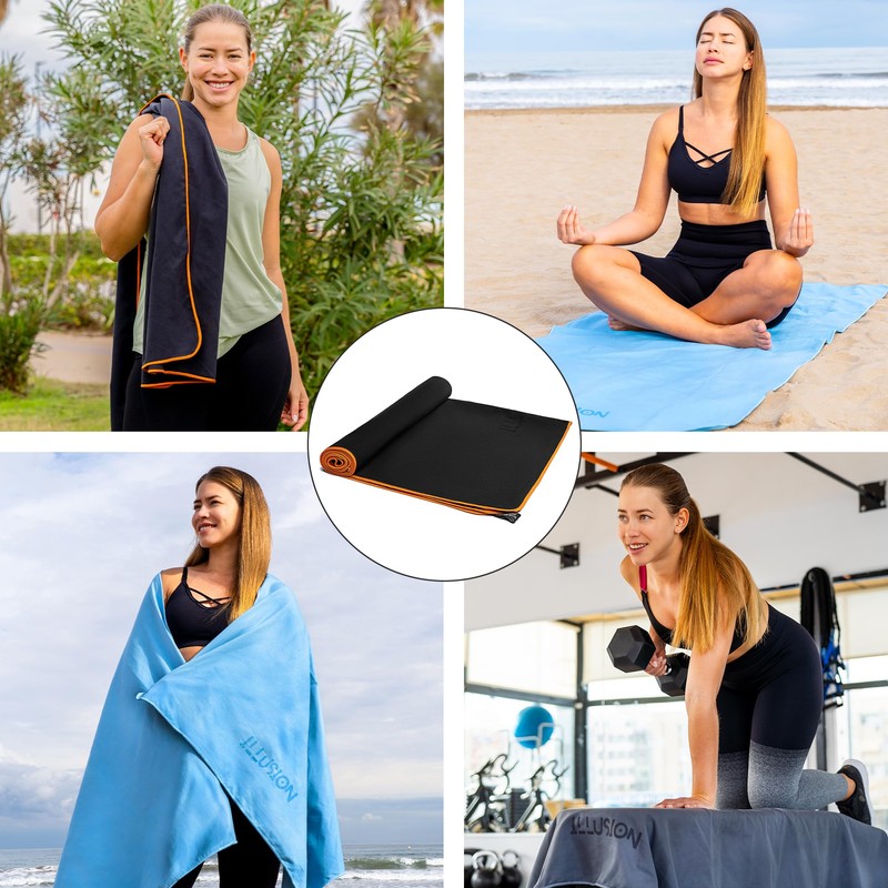 illusion Extra Large Microfibre Towel (80x180 cm) – Compact, Lightweight
