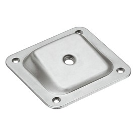 Gedotec Angle Mounting Plate Slanted with M8 Thread for Furniture Feet and Table Legs, Pack of 4, Screw-On Plate 10°, Furniture Legs Attachment for Sofas, Galvanised Metal, Mounting Plate without